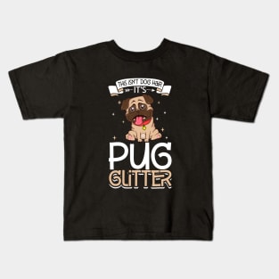 Pug glitter Kids T-Shirt